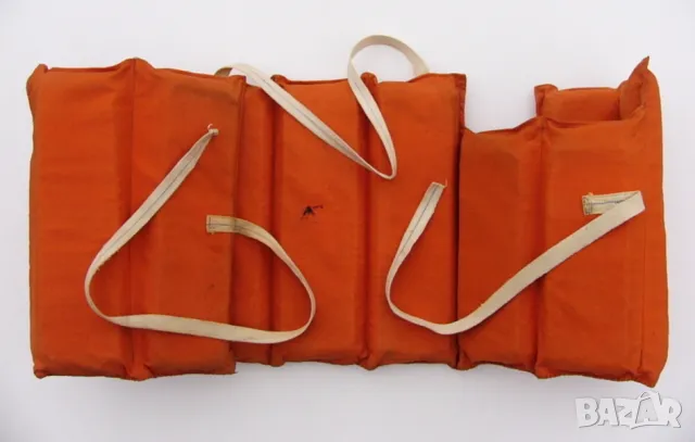 Оригинал Руска Военна Спасителна ЖИЛЕТКА 129x32см Водна Плавателна Корк Сегменти СССР 1960-те БАРТЕР, снимка 5 - Антикварни и старинни предмети - 49365421