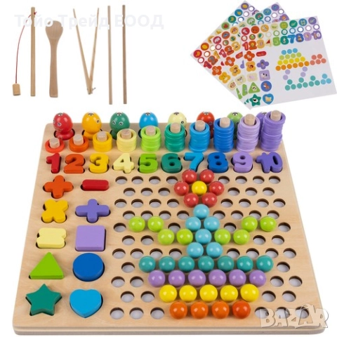 Голям дървен пъзел с топчета, снимка 12 - Игри и пъзели - 52671397