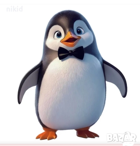 Пингвин с папионка силиконов молд форма фондан шоколад гипс декор, снимка 3 - Форми - 52427030