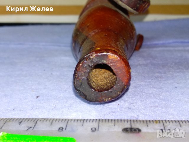 Стара РЪЧНО ИЗРАБОТЕНА от ДЪРВО ГАЗЕНА ЛАМПА За РЕТРО ИНТЕРИОР в МЕХАНА БИТОВ КЪТ КОЛЕКЦИЯ 41416, снимка 3 - Декорация за дома - 43590960