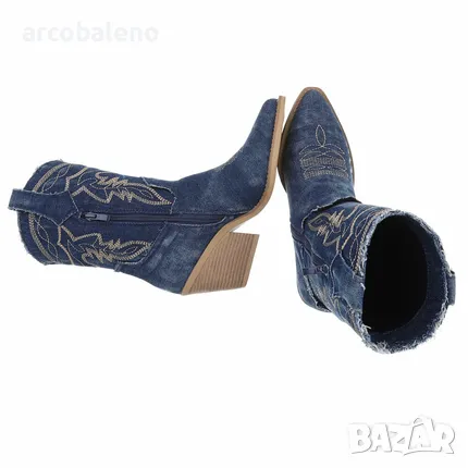 Дамски западни и байкърски ботуши, 3цвята , снимка 3 - Дамски ботуши - 49235067