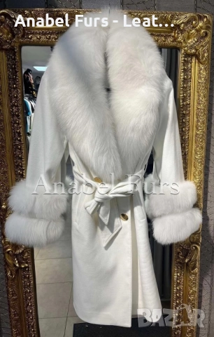 Дамски палта от кашмир и естествен косъм, снимка 5 - Палта, манта - 51862584