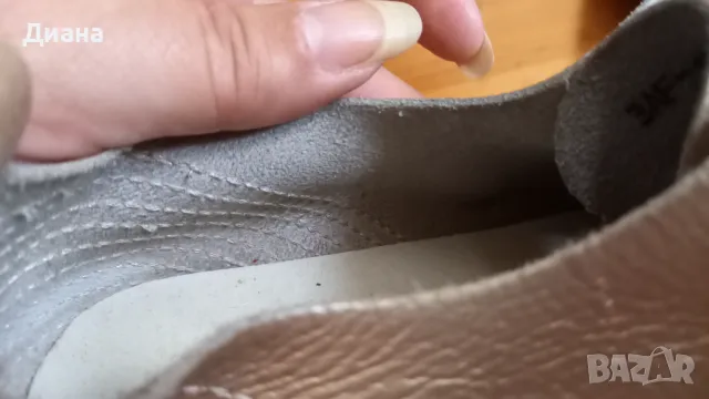 Кожени обувки в златисто, снимка 3 - Дамски ежедневни обувки - 49870814