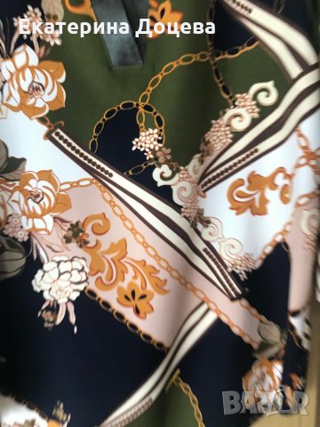 Риза с дълъг ръкав и кожа на яката, снимка 4 - Ризи - 33423793