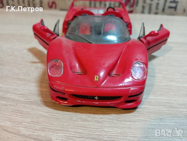 Метална кола "Ferrari" F50 мащаб 1:24, снимка 5 - Коли, камиони, мотори, писти - 43091332