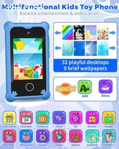 Нова Играчка телефон CKATE за деца 3-12 години с двоен фотоапарат игри, снимка 4 - Конструктори - 49509675