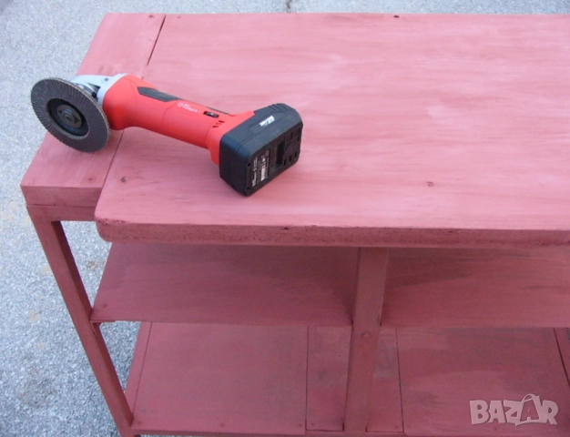 Професионална Метална Шлосерска Работна МАСА 166x57x87 см Дървен Плот Тезгях Стелажи Рафтове БАРТЕР, снимка 6 - Други инструменти - 51946728