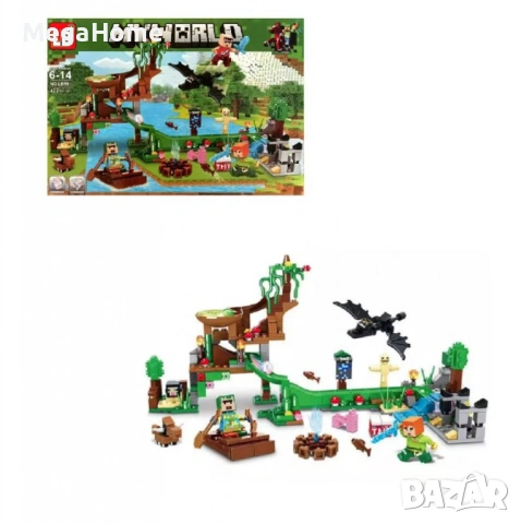 Детски Конструктор Minecraft Майнкрафт със светещи елементи , снимка 10 - Конструктори - 53450545