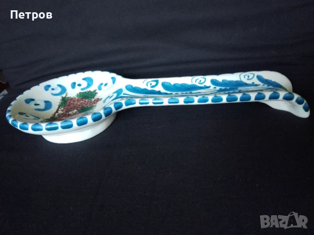 керамична поставка за лъжици Италия 27/11.5 см, снимка 2 - Декорация за дома - 51356431