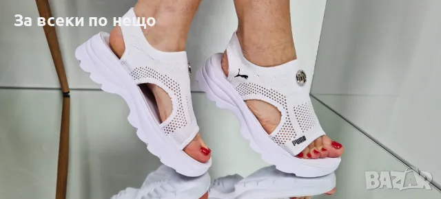 Puma Дамски Бели Сандали С Метален Акцент Пума Код P603, снимка 3 - Сандали - 50427836