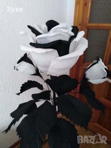 Гигантски рози от хартия, снимка 12 - Изкуствени цветя - 25247297
