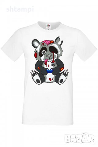 Мъжка тениска Panda Bear Zombi Gamer STAGE Изненада,Повод,Подарък,Празник, снимка 12 - Тениски - 37652880