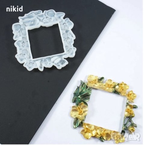 Голяма рамка квадрат от цветя Орхидея силиконов молд форма фондан шоколад смола гипс декор