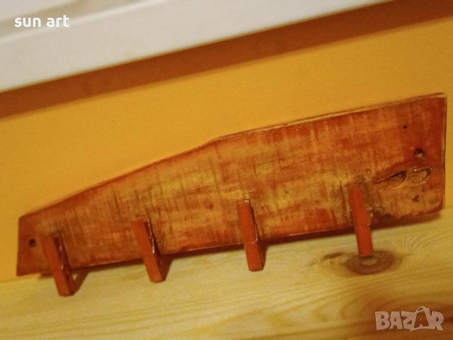 АРТ- закачалка жълтооранжева с щипки, снимка 5 - Закачалки - 36766924