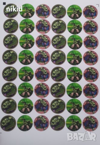 48 бр Хълк лепенки стикери с надписи ръчна изработка подарък