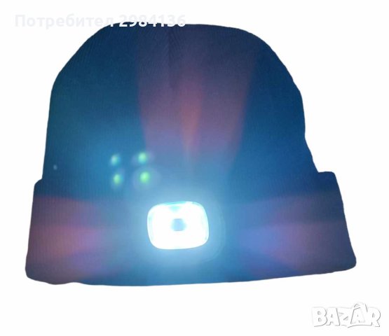  ШАПКА С USB АКУМУЛАТОРНО LED ФЕНЕРЧЕ, снимка 5 - Шапки - 43286772