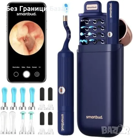 Нов 10MP HD Безжичен Отоскоп Камера за Уши с WiFi и Силиконов Накрайник