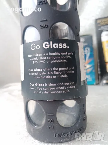 Еко стъклени бутилки за течности с сламка, made in USA, снимка 10 - Други стоки за дома - 50433426