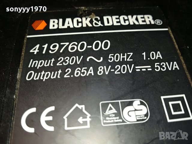 black & decker sl1 3yd 8v-20v charger 0606211456, снимка 16 - Други инструменти - 33121895
