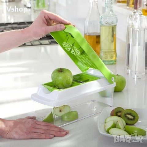 Кухненско Мултифункционално ренде слайсър Genius Nicer Dicer Plus с Аксесоари, снимка 4 - Други - 43341116