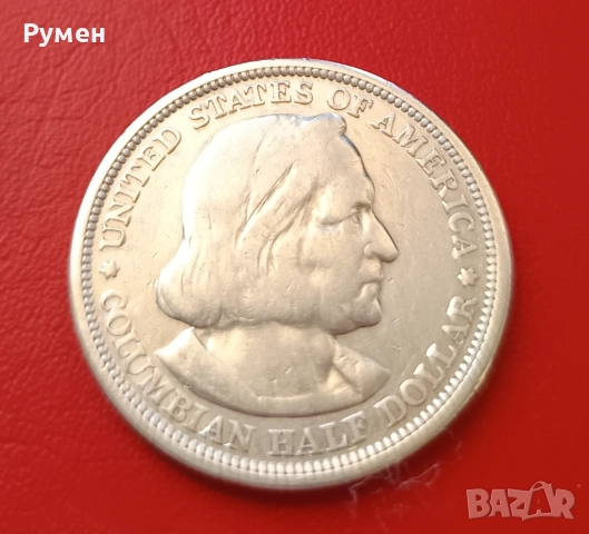 Half dollar 1893 г-USA.Рядка!Сребро!, снимка 3 - Нумизматика и бонистика - 44631099