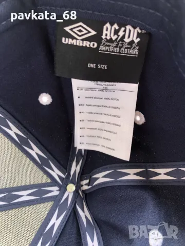 Шапка AC/DC High Voltage Umbro Cap, снимка 14 - Шапки - 50437870