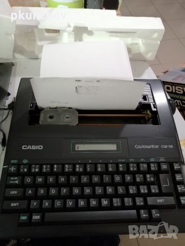Ретро, пишеща машина CASIO Casiowriter CW-16, снимка 8 - Антикварни и старинни предмети - 35300354