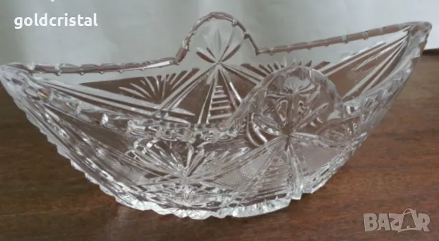 кристална купа лодка фруктиера, снимка 2 - Антикварни и старинни предмети - 16949755
