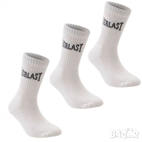 Спортни   памучни чорапи Everlast - 3 чифта в пакет, снимка 2 - Други - 34659889