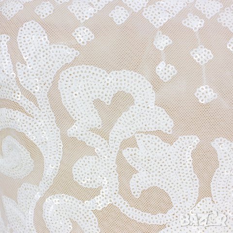  Луксозна бяла рокля с пайети кръщене, снимка 9 - Рокли - 27550095