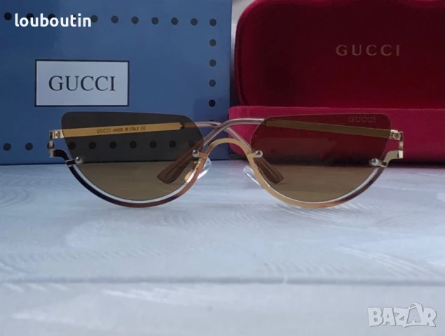 GUCCI дамски слънчеви очила 2 цвята черни кафяви , снимка 12 - Слънчеви и диоптрични очила - 50741247