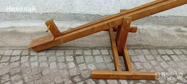 Детска дървена балансираща люлка везна тип конче за двор градина детска площадка люлка карбалка, снимка 4 - Други - 49690059