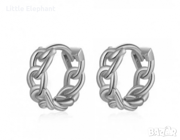 Sale Сребърни обеци колекция "Interesting",плетка/нови