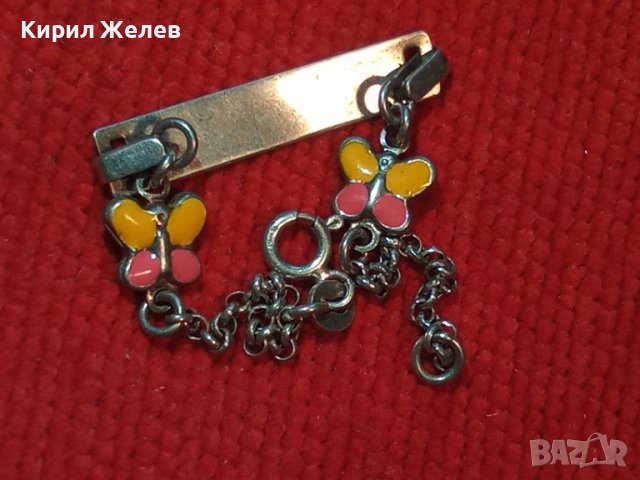 ПРИКАЗНА СРЕБЪРНА АРТ ГРИВНА СРЕБРО 925 с КРАСИВИ ЕМАЙЛИРАНИ СРЕБЪРНИ ПЕПЕРУДКИ 40213