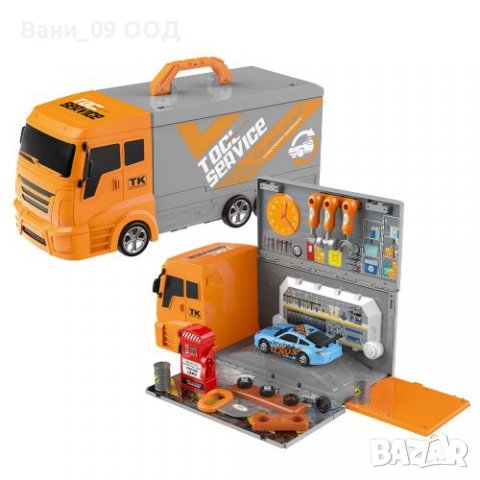 Детски мобилен автосервиз, снимка 6 - Коли, камиони, мотори, писти - 36806546