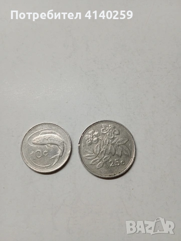 МАЛТА МОНЕТИ 25 ЦЕНТА 1986 Г 10 ЦЕНТА 1986 Г 