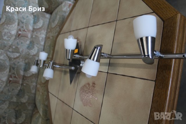 Дълъг абажур с 6 лампички Германия , снимка 2 - Лампи за таван - 28216102