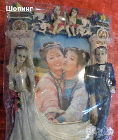 НОВО! Красива статуетка-3D рамка Младоженци, снимка 5 - Статуетки - 28493948