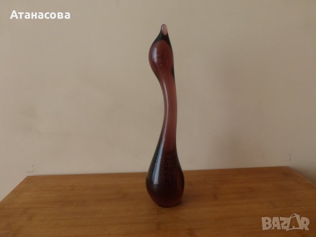 Стилизирана стъклена фигура Пингвин Мурано 1975 г, снимка 3 - Декорация за дома - 43576404