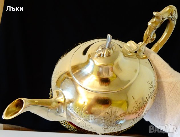 Английски бронзов чайник,кана,рококо. , снимка 9 - Антикварни и старинни предмети - 34624513
