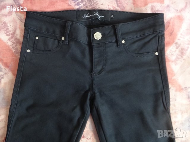 Черен панталон с колан AMN JN, снимка 6 - Панталони - 29044246