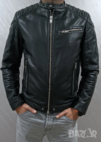 Кожени якета Zara , снимка 5 - Якета - 52433348