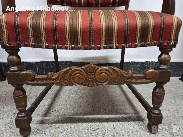 Винтидж кресло стил Барок , снимка 6 - Дивани и мека мебел - 52926336