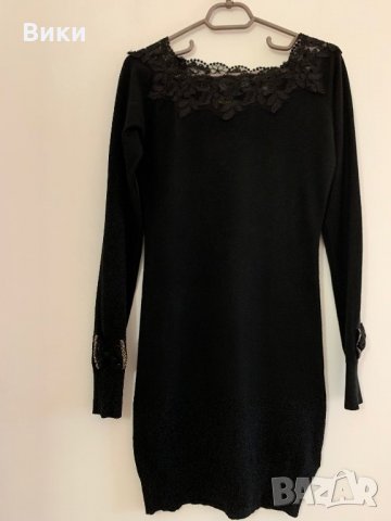 Черна рокля туника, снимка 11 - Рокли - 27362045