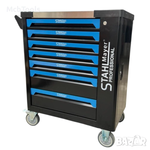 Професионален шкаф с инструменти Stahlmayer – 7 чекмеджета, неръждаем плот, 251 части, снимка 9 - Други инструменти - 52242547