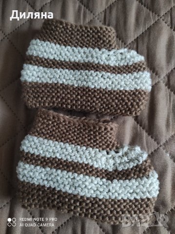 плетени бебешки терлички, снимка 3 - Бебешки чорапи - 43412454