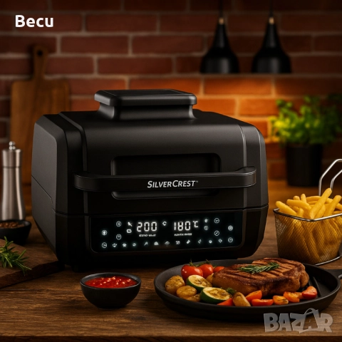 Уред 2 в 1 SilverCrest Air Fryer with Grill – хрупкаво, вкусно и без мазнина, снимка 1