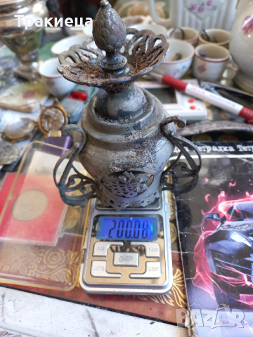 ВЪЗРОЖДЕНСКО СРЕБЪРНО КАНДИЛО РЕЛИГИЯ, снимка 9 - Антикварни и старинни предмети - 44877276