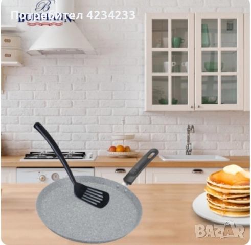 комплект тиган за палачинки и шпатула 