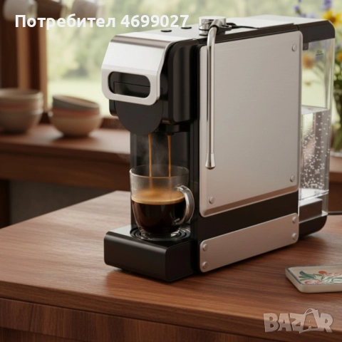 Еспресо машина 8в1 Oliver Voltz OV51171N8M – За капсули и мляно кафе, 1450W, 19 Bar, 5 адаптера 5VS1, снимка 4 - Кафемашини - 52990731